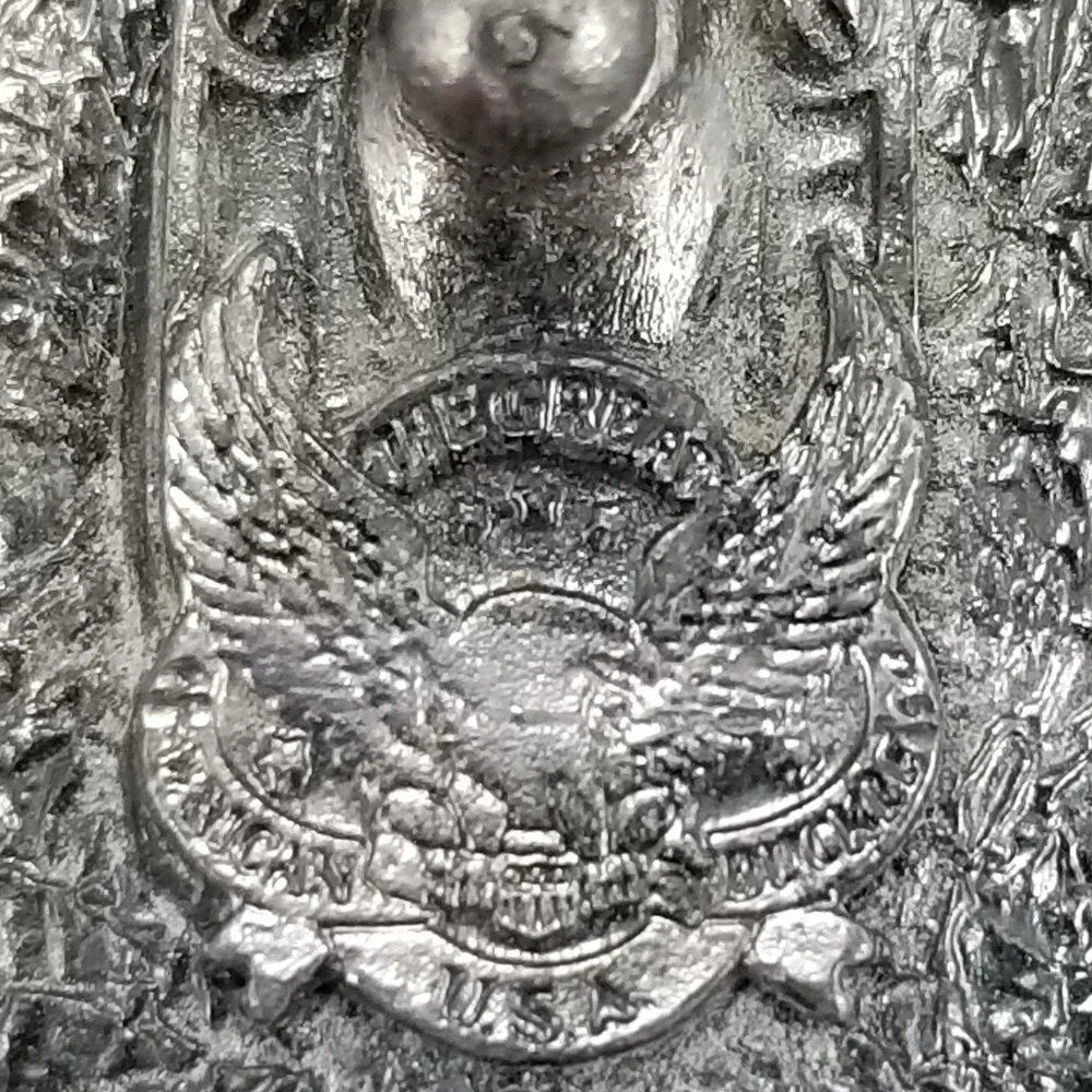 1995 Craftsman Eat My Dust‎ Belt Buckle Sears Circular Saw Pewter USA Made